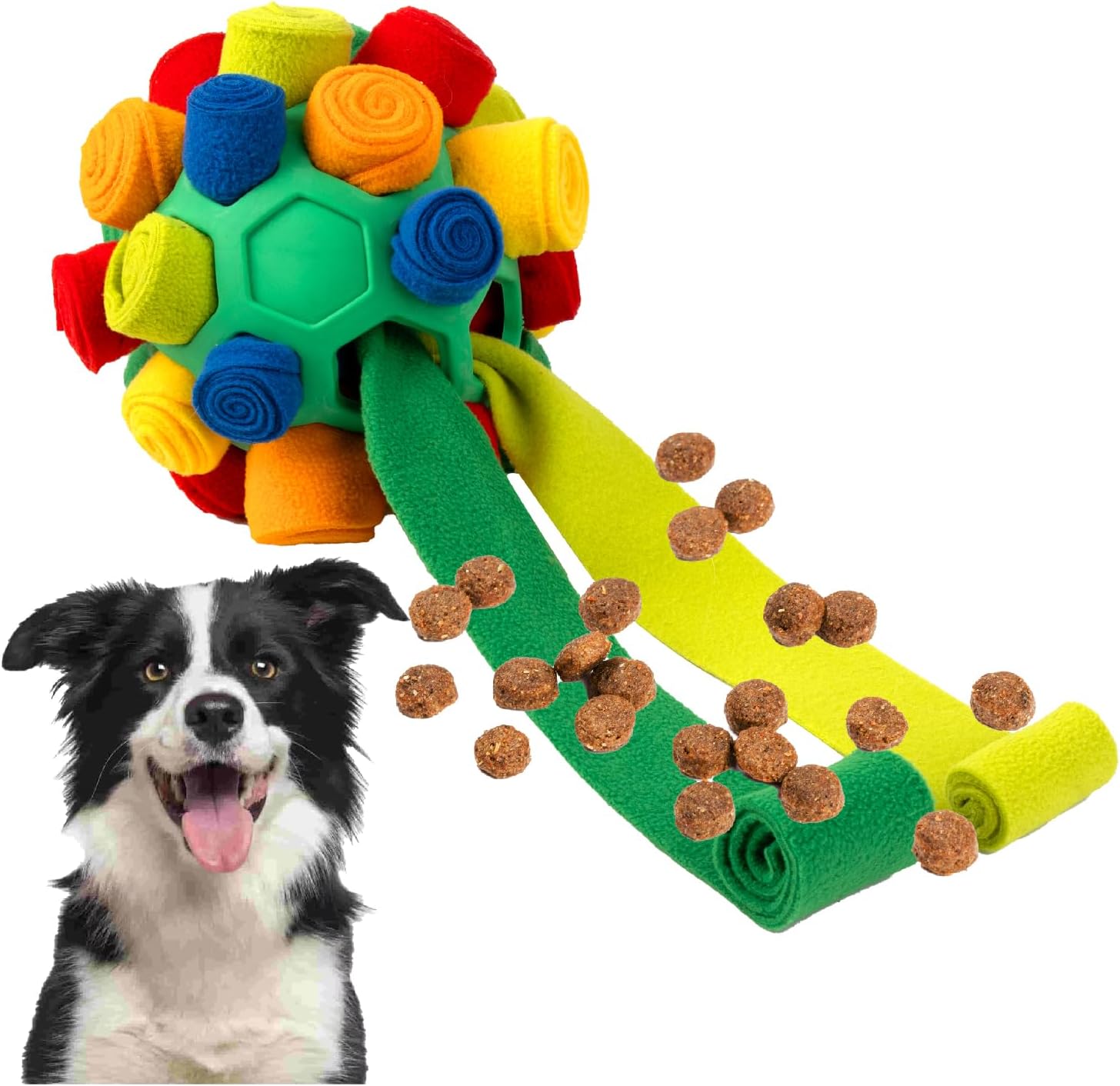 Sniffle Ball for Dogs,  Snuffle Toy, Machine Washable, Foraging Sniffle Treat Ball for Puppies and Boredom Relief