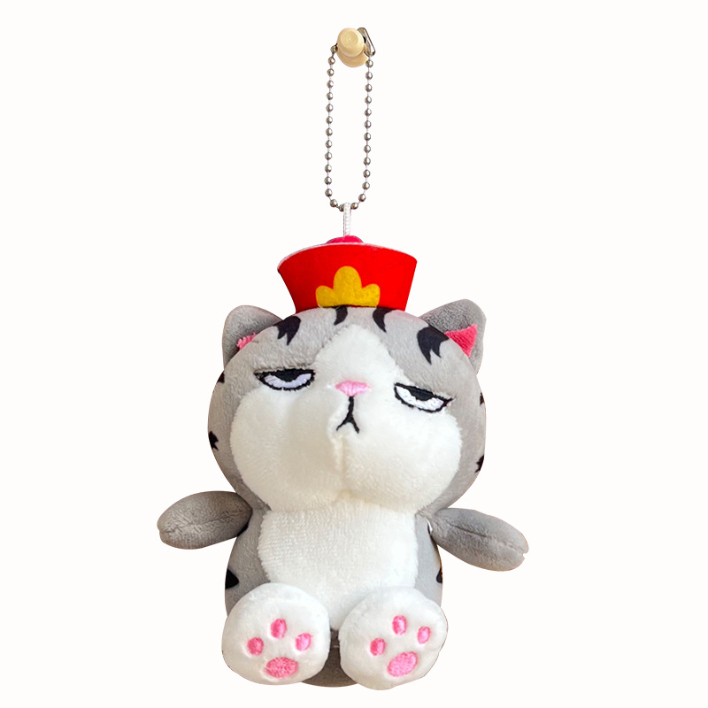 Cartoon Pride Cat Angry Dog Plush Toy Keychain Pendant Creative Cute Small Animal Plush Backpack Pendant Best Birthday Gift