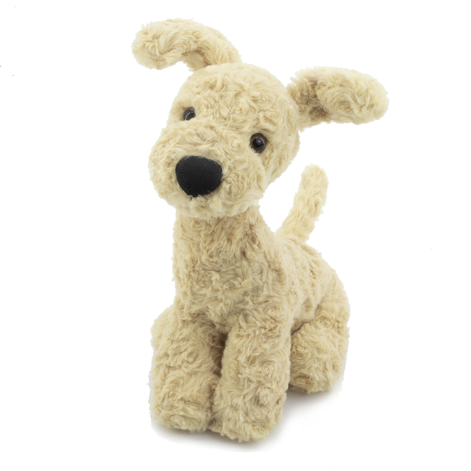 Adorable Fluffy Hair Highland Yellow Terrier Plushie Soft Puppy Plush Toy Stuffed Lifelike Animals Baby Appease Sleep Doll