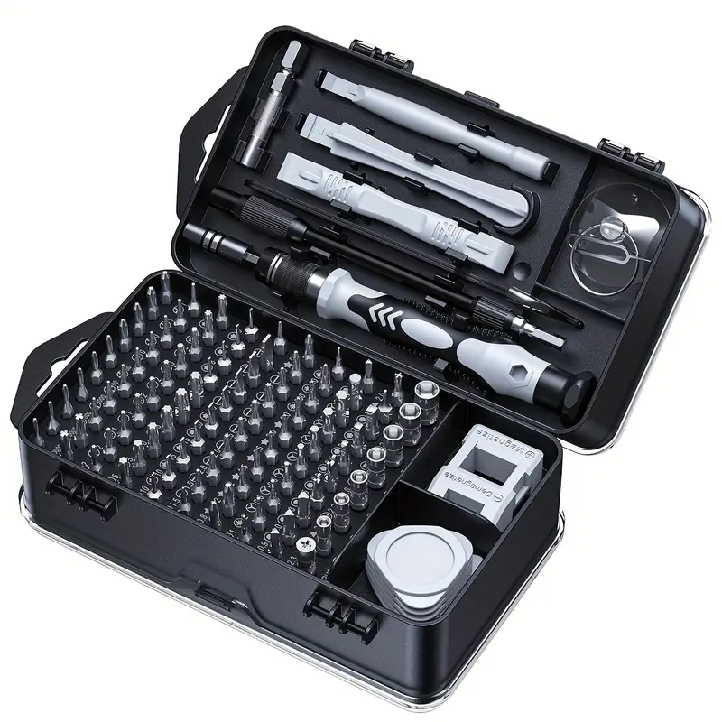 Precision Screwdriver Set, 115-in-1 Electronic Magnetic Repair Tool Kit, Suitable for Repairing Computers, Personal Computers, Mobile Phones, Game Consoles, Watches, Glasses, Etc. (Gray)