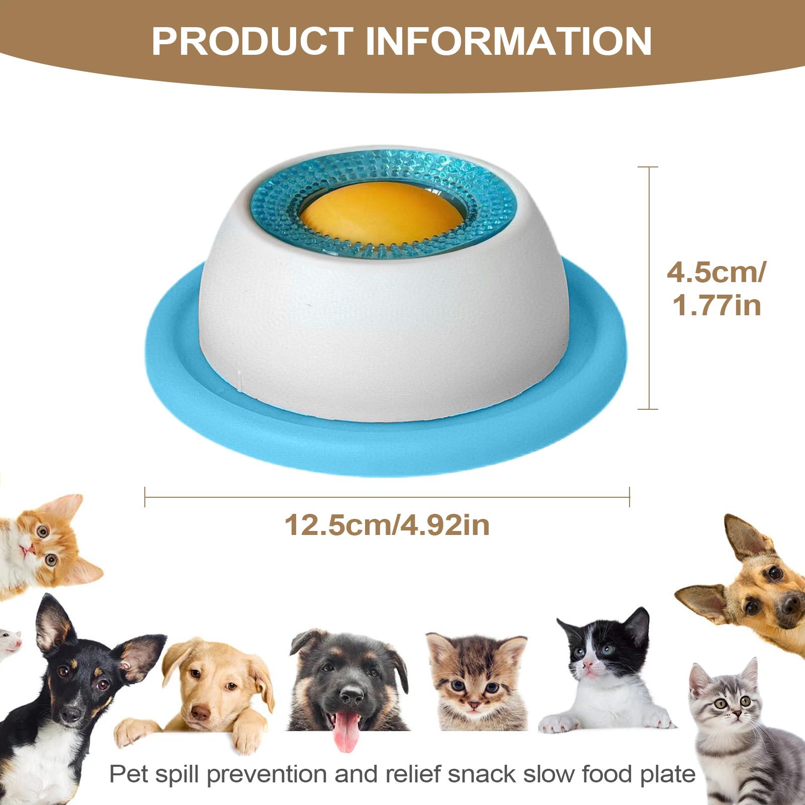 Slow Feeder & Lick Mat: Dog/Cat Enrichment Toys for Mental Stimulation, Puppy Training Puzzle Feeder, Pet Food Dispenser
