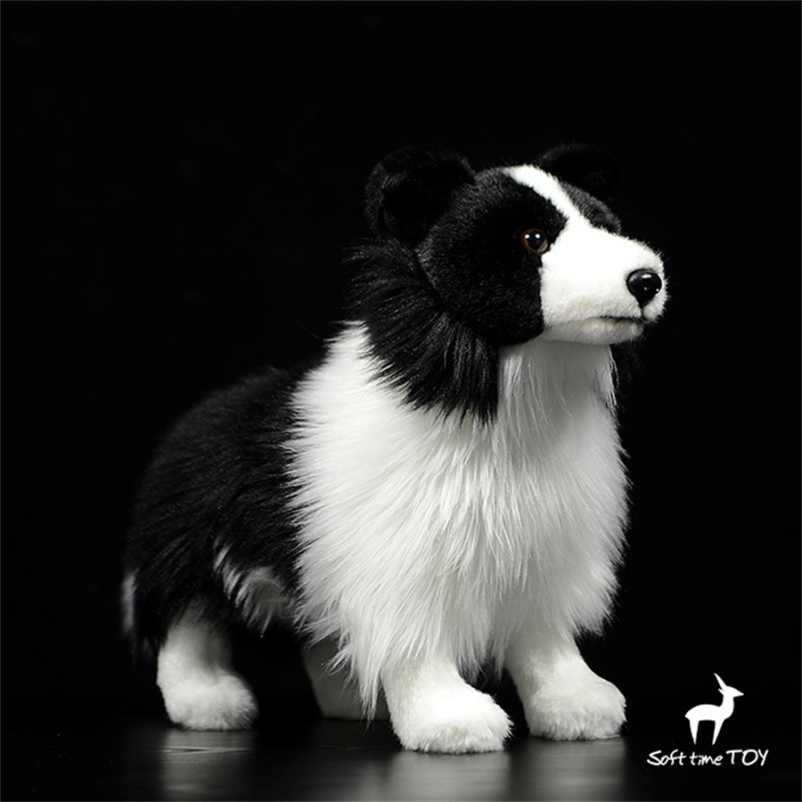 Border Collie High Fidelity Anime Cute Plushie Sheep Dog Plush Toys Lifelike Animals Simulation Stuffed Doll Kawai Toy Gifts