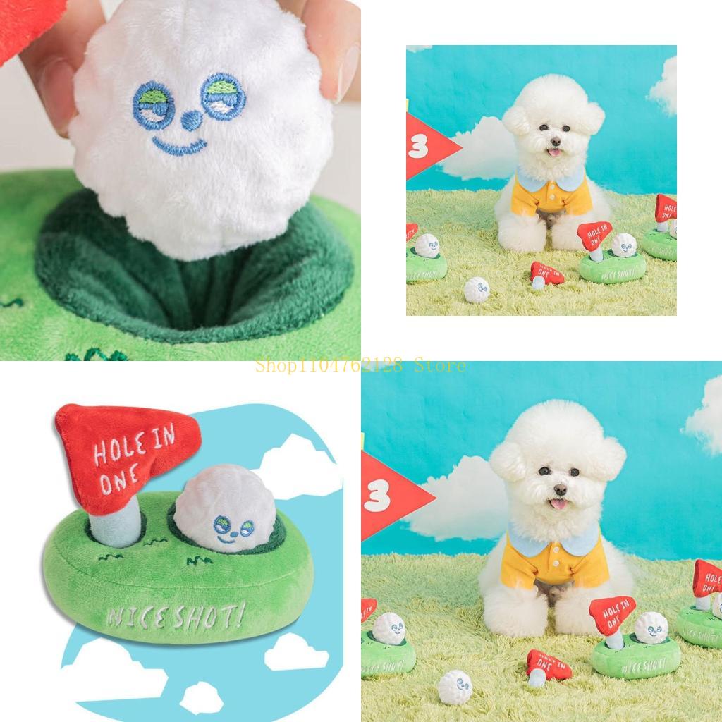 Pet Dog Snuffle Plush Dispensing Stuffed Squeak Calm Down Toy Prevent Obesity best sale