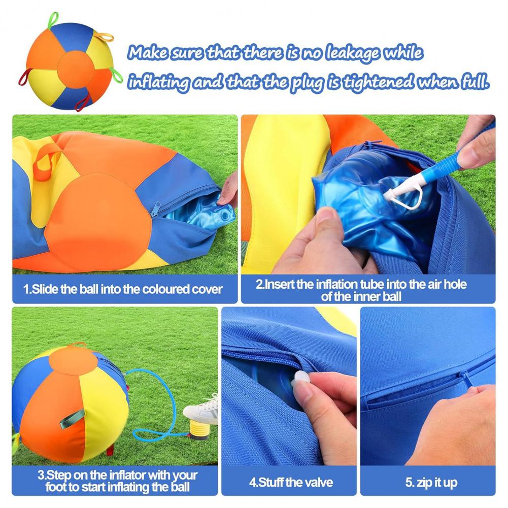 Air Pump Pet Toy Pet Toy with Air Pump Multiple Nozzles Tear-resistant Chew-resistant Training Toy Compact Portable Fast