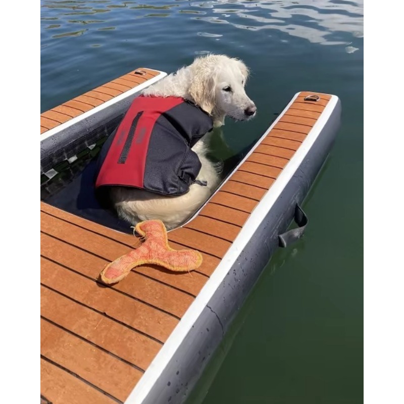 Inflatable Dog Pool Ramp Oversized Pup Plank EVA Non-Slip Foam Deck Dog Ramp for Pools Lakes Boats,Suitable for Pet Toys