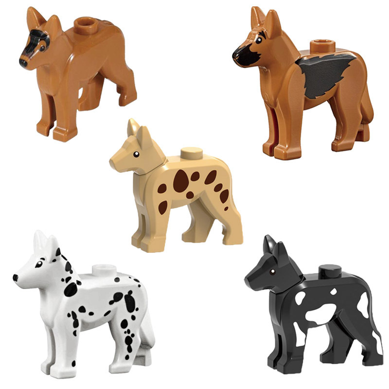 Military Dog Soldier Figures Accessories Mini Action Figure Building Blocks City Friends SWAT Police Army Weapon MOC Bricks Toys