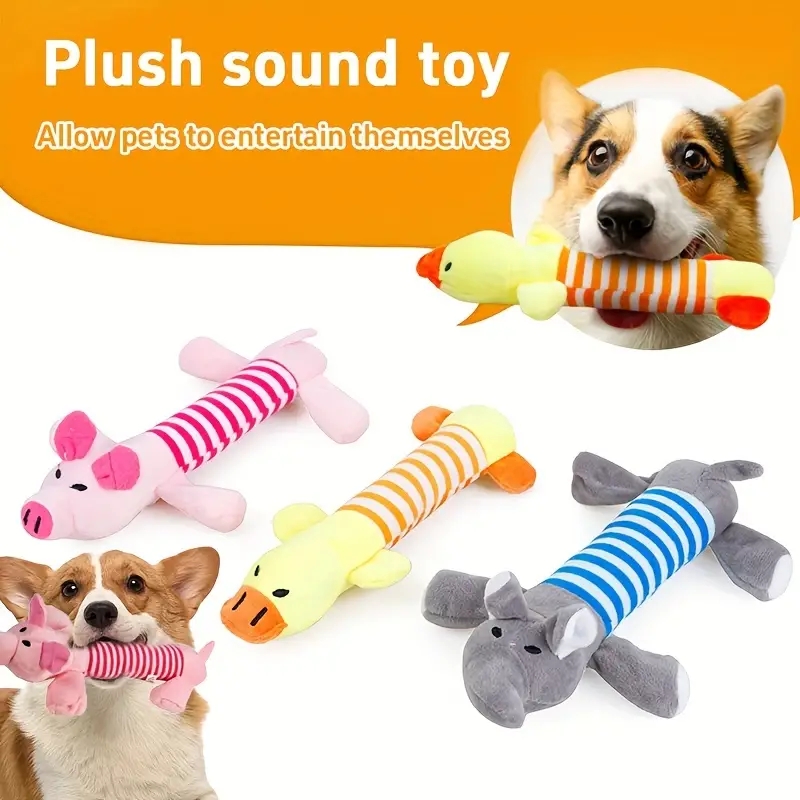 Pig Elephant Design Durable Interactive Dog Toy - Squeaky Chew Toy for Aggressive Chewers - Long-Lasting Pet Supplies