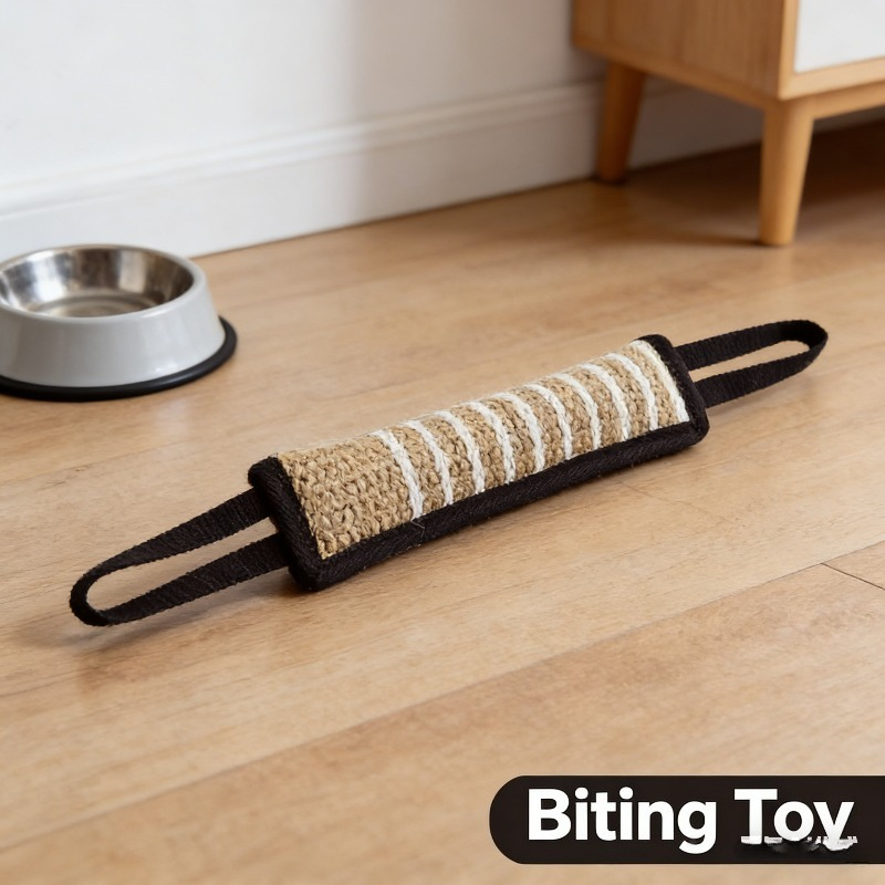 Heavy Duty Jute Dog Chew Toy for Training Biting Fetching Teeth Grinding Durable Bite Stick Essential