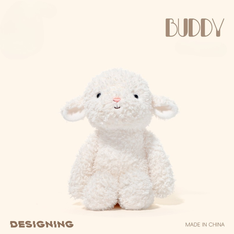 Kids Cuddly Animal Plush Toy Super Soft Fluffy Dog Monkey Rabbit Sheep Stuffed Animal Soothing Toys for Toddlers Bedroom Decor
