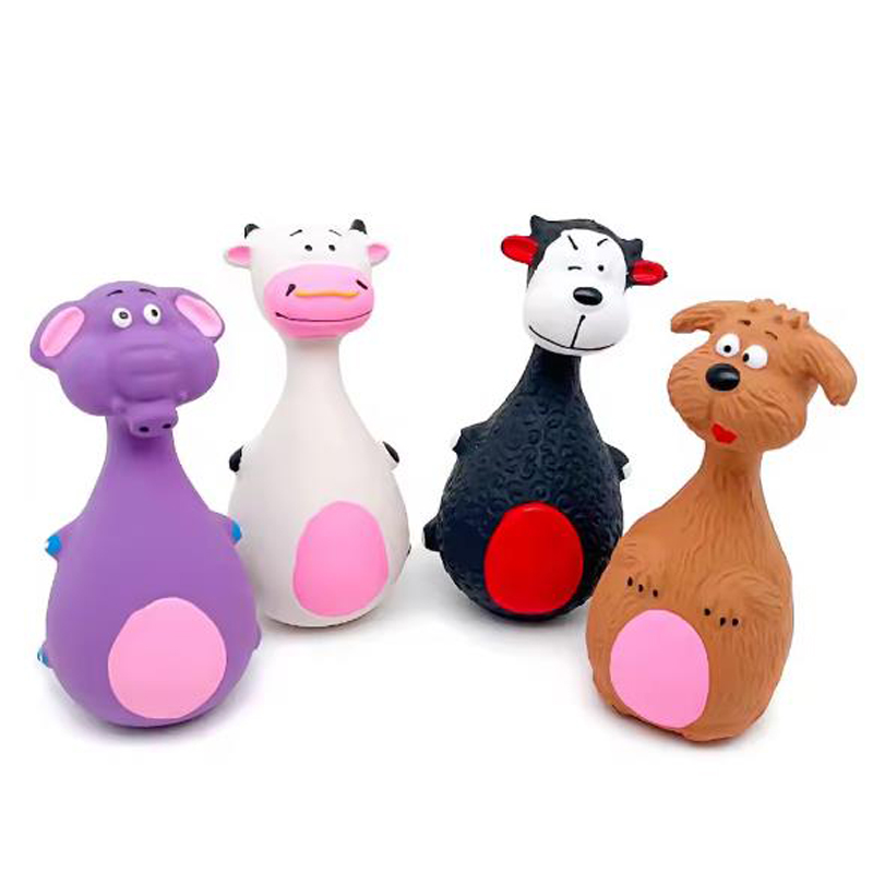 Dog Toys Latex Sound Squeaky Elephant/Cow Animal Chew Pet Rubber Vocal Toys For Small Large Dogs Bite Resistant Interactive Toy