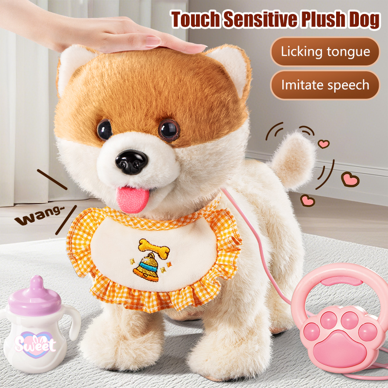 Interactive Robot Dog Toy for Kids Realistic Electronic Pets with Walking Lick Barking Music Best Gift for Boys Girls 3 Years