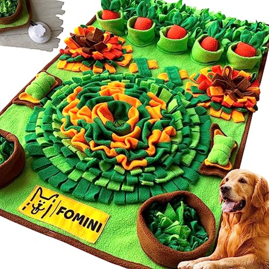 Snuffle Mat for Dogs - 33.5 x 19.7 Pet Food and Dog Feeding Mat Best Dog Boredom and Enrichment Toys for Large and Medium Smart