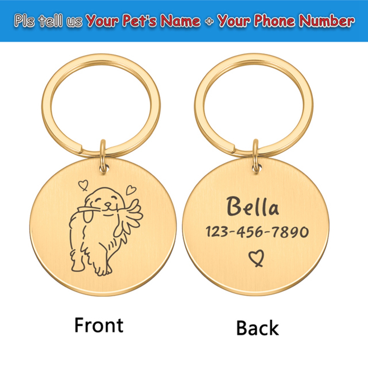 1pc Colorful Palm toys Custom Name and number Cat Dog ID Tag Name with Cute Symbols  Engraving Dog Accessories For Pets