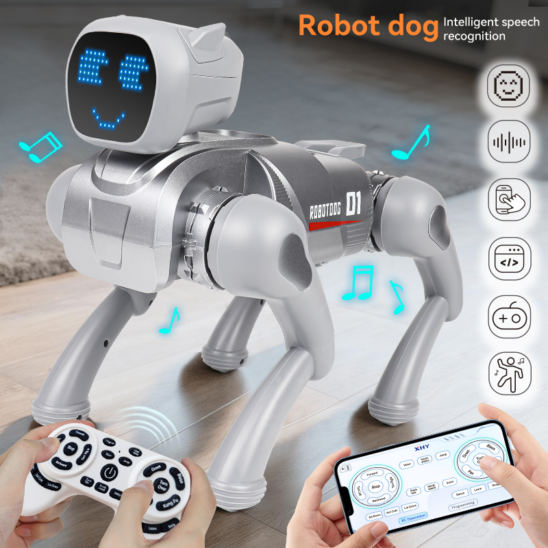 New X1 RC AI Smart RC Robot Dog Toys Voice Command Programmable With Singing and Dancing Remote Control Toy Best Gift for Kids