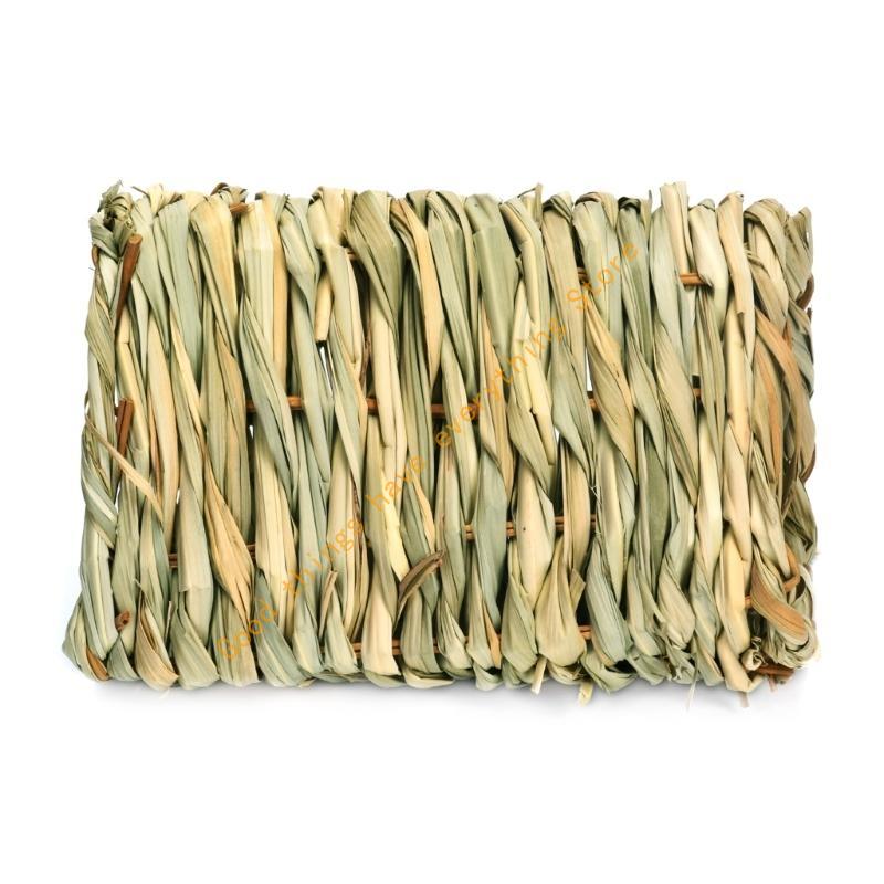 Natural Grass House for Rabbit Lightweight & Comfortable Small Animal Tunnel Play Hideaway Grass Bed Chew Toy for Rabbit 55KF