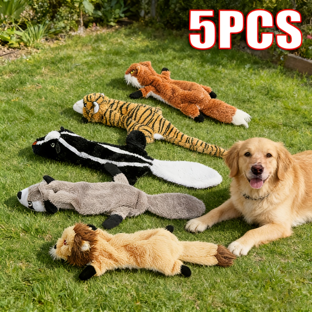 Amazing Pet Dog Squeak Toys, No Stuffing Plush Dogs Chew Toy for Small Medium Large Breed Chewer Squeaky Pet Supplies Tough Durable Puppy Teething Chewing Interactive to Keep Them Busy Best Gift