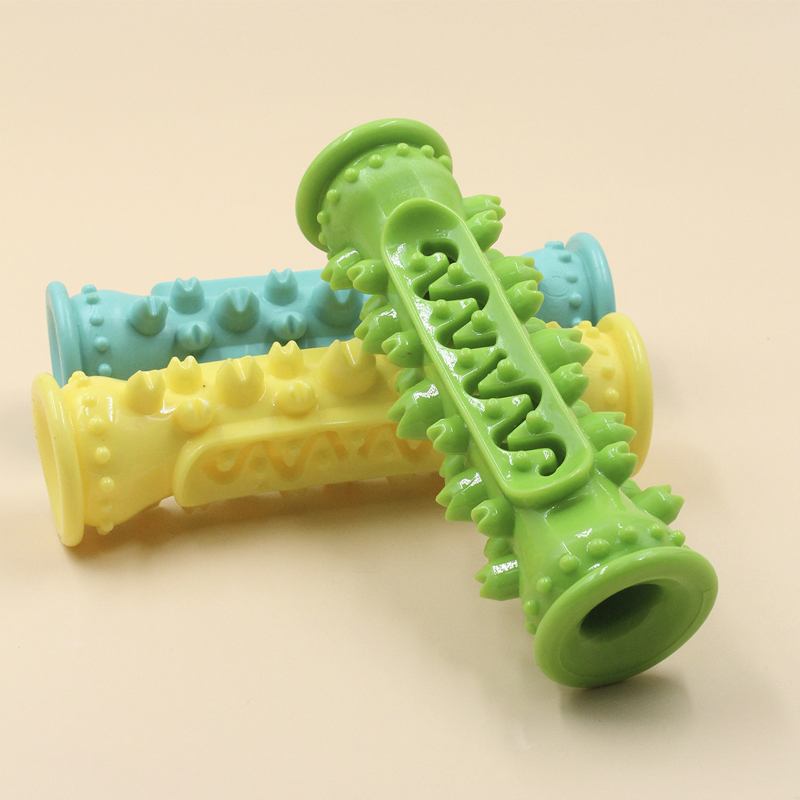 Dog Toothbrush Chew Toy Stick Soft Rubber Molar Interactive Dogs Toys For Small Dogs Durable Chewing Leakage Food Toy