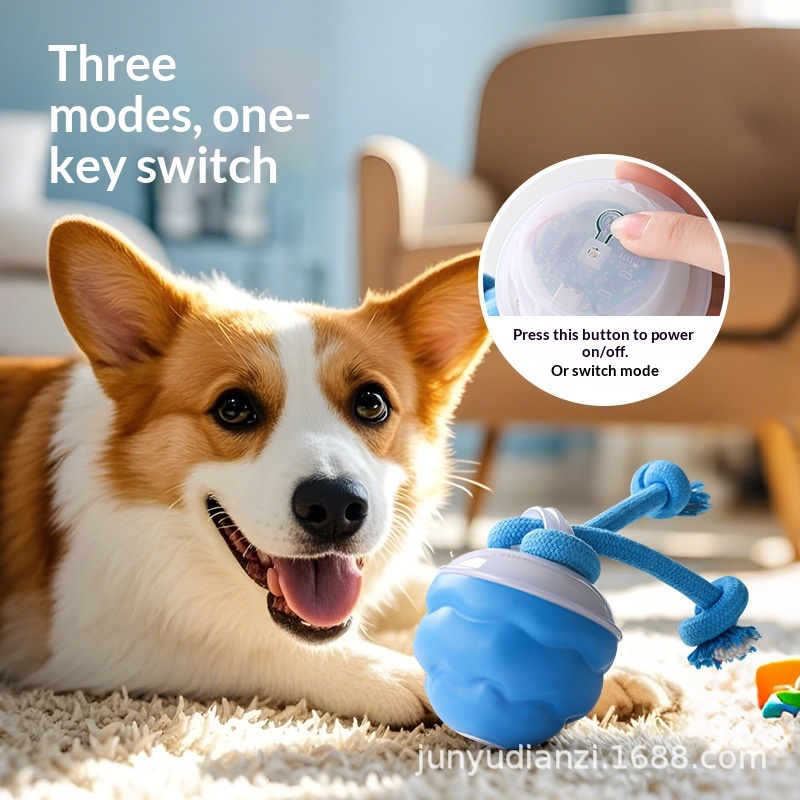 New Top Rated Rechargeable Smart Automatic Rolling Dog Ball, Interactive Sound & Boredom Buster Electric Toy for Pet Dogs