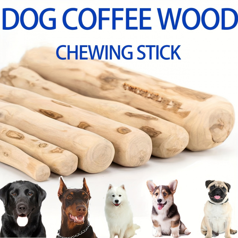 Natural Coffee Wood Dog Chew Toys |   Durable for Puppy, Medium & Large Dogs |   Boredom Relief & Anti-Destruction