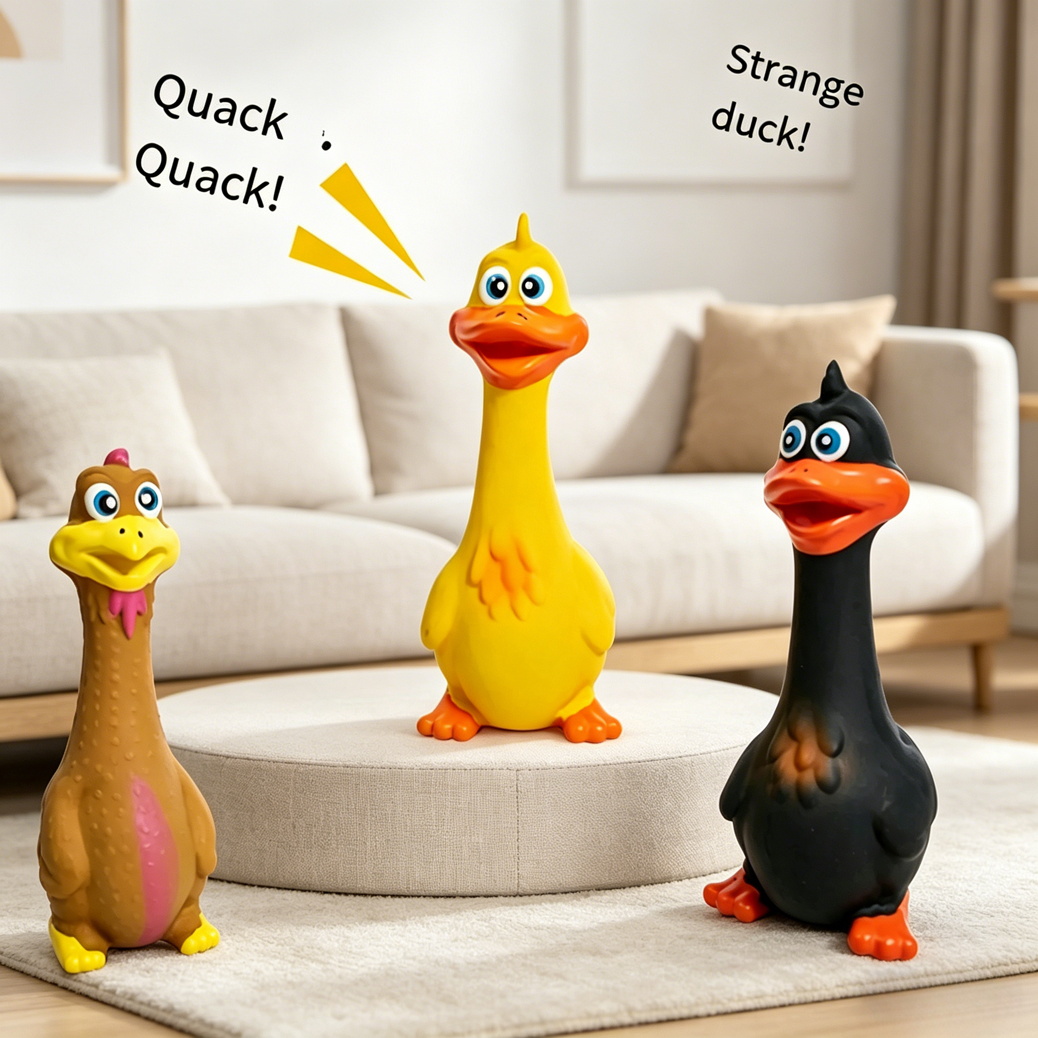 Rubber Chicken Squeaky Pet Dog Toys for Small,Medium or Large Pet Breeds,Play Fetch,Reduce Separation Anxiety,Puppy Training.