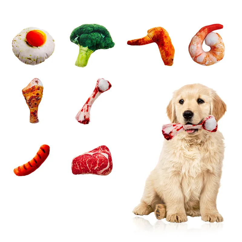 Dog Toy Stuffed with Plush Simulating Chicken Leg Bones Making Sounds Pet Toy Dog Toys for Small Dogs Accessories