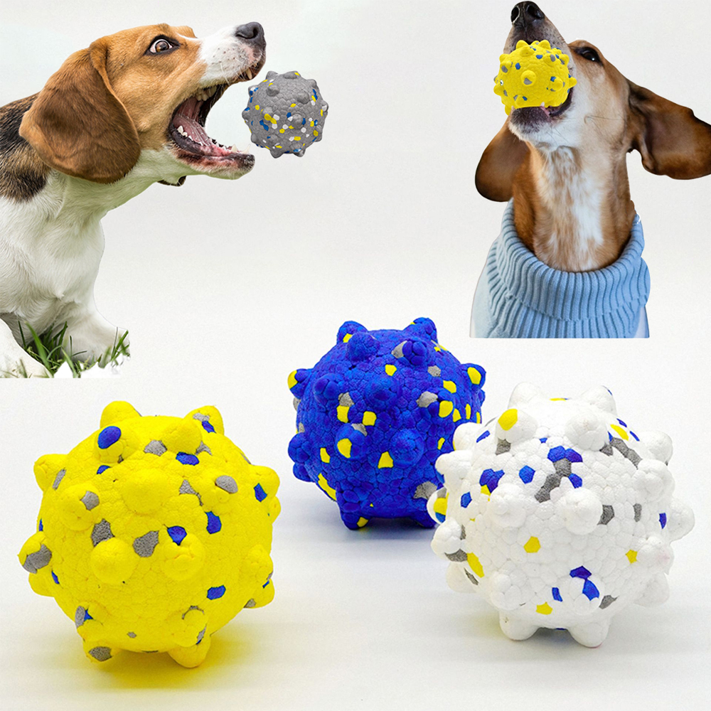 Noise Free Spherical Dog Toy Ultra Lightweight Durable ETPU Pet Chew Toys for Small Medium Dogs Pomeranian German Shepherd