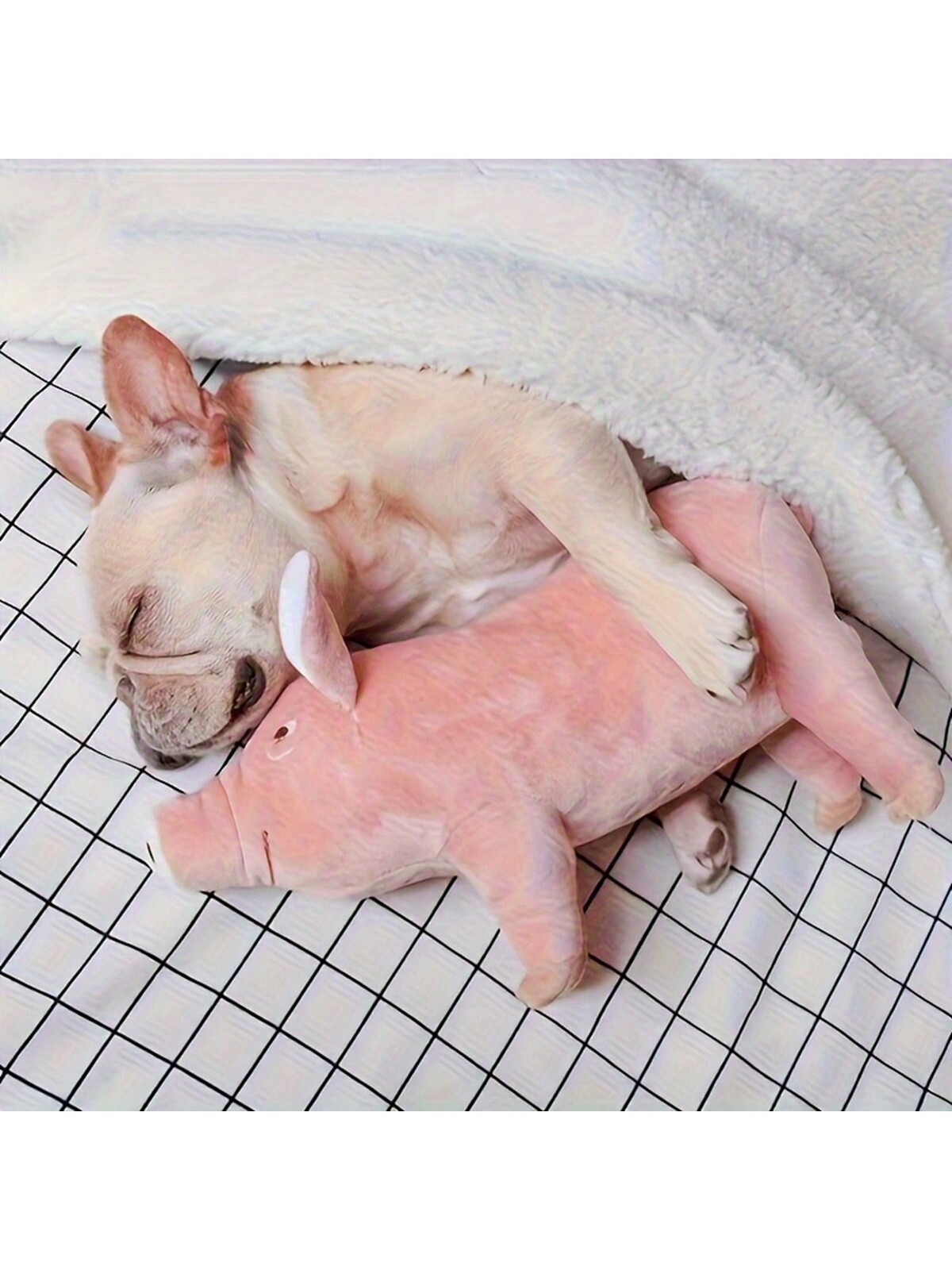 Cuddly Pink Pig - Style Dog Plush Toy Soft Fabric Ideal for Dogs to Snuggle and Sleep with Helps Reduce Anxiety   Peaceful Rest