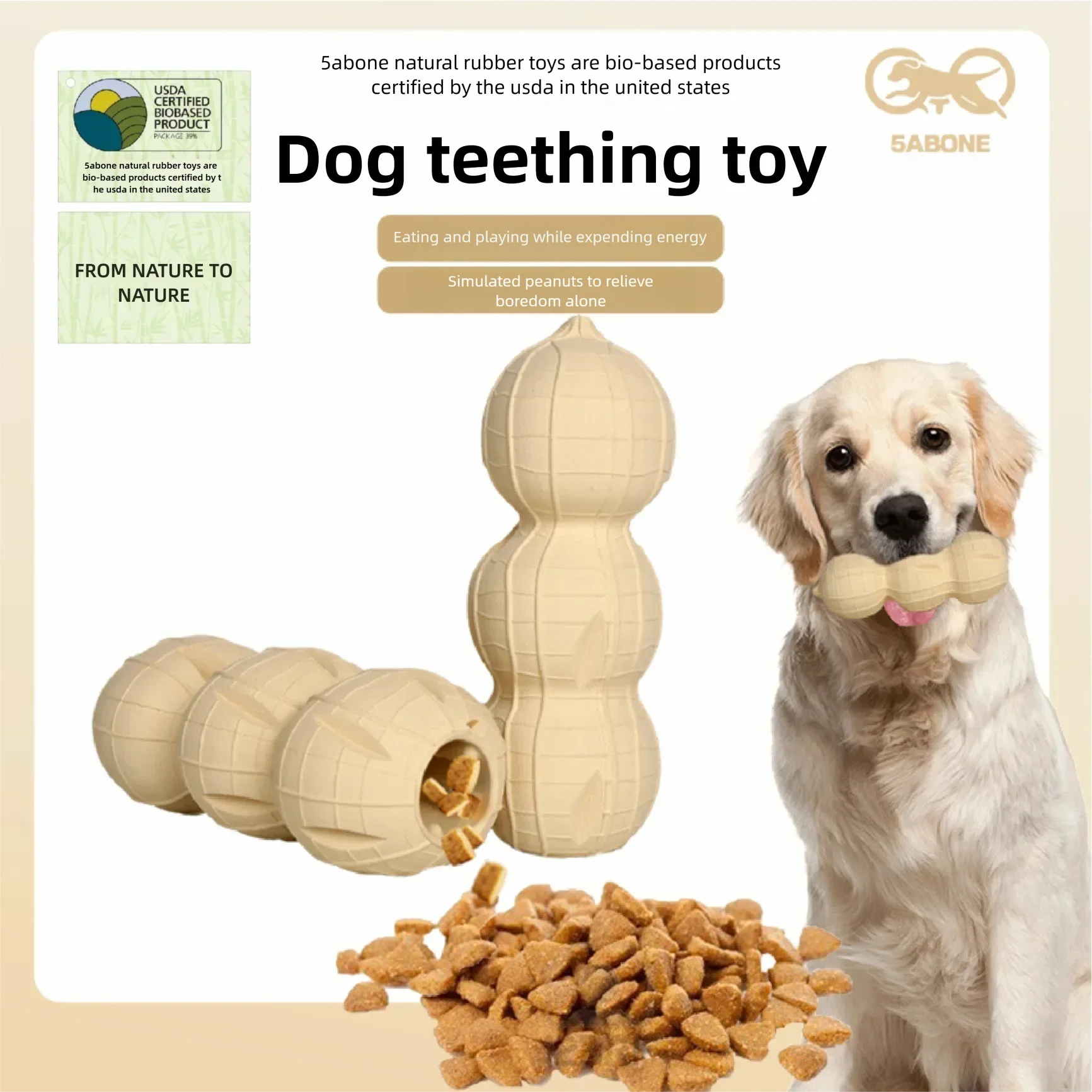 Eco Friendly Vegetable Peanut Cat Dog Dental Chew Toy Teeth Cleaning Stick Biodegradable Natural Non Toxic Pet Supplies Latest