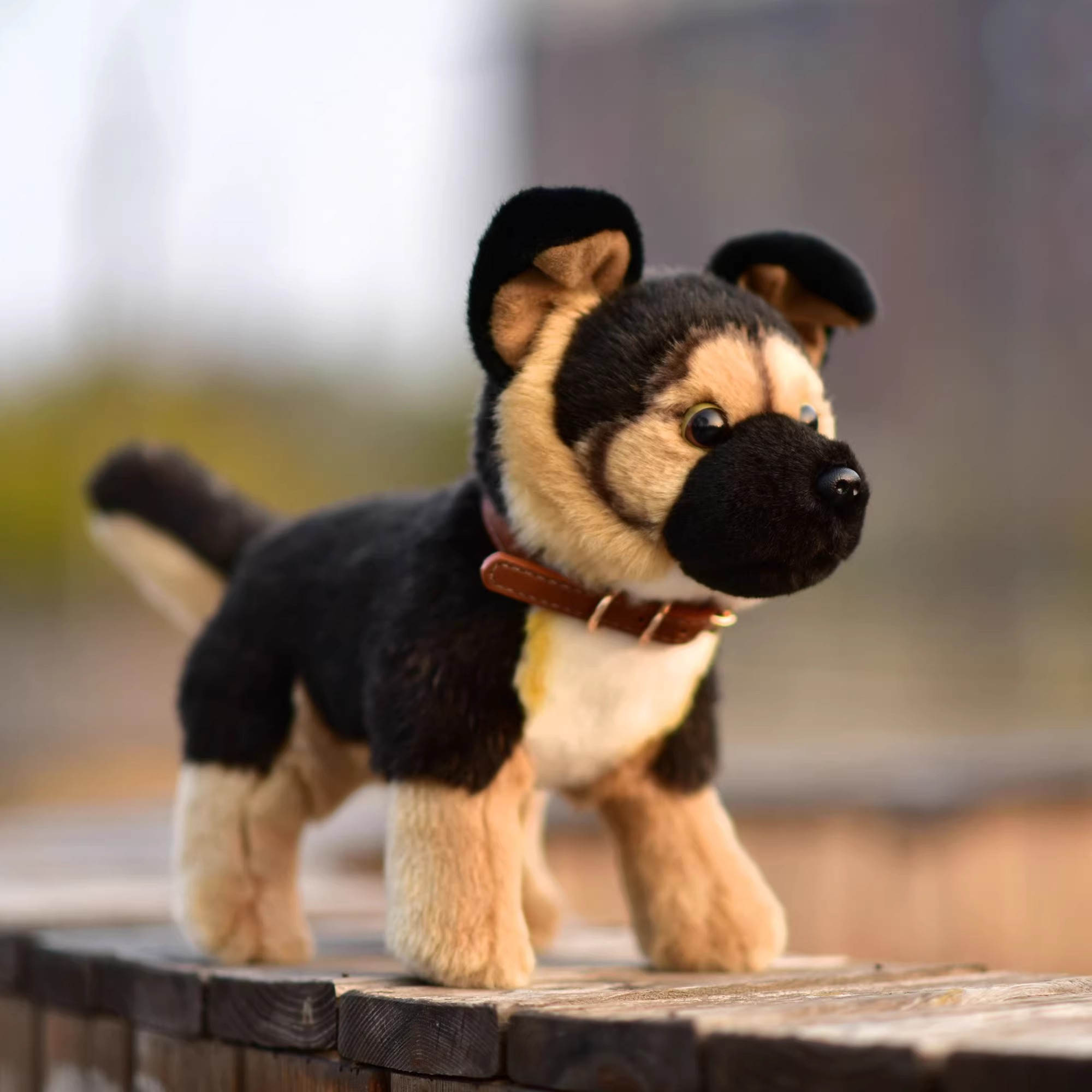 Simulation Animal German Shepherd Plush Toy Animals Dog Doll Gift 25x23cm DY10324
