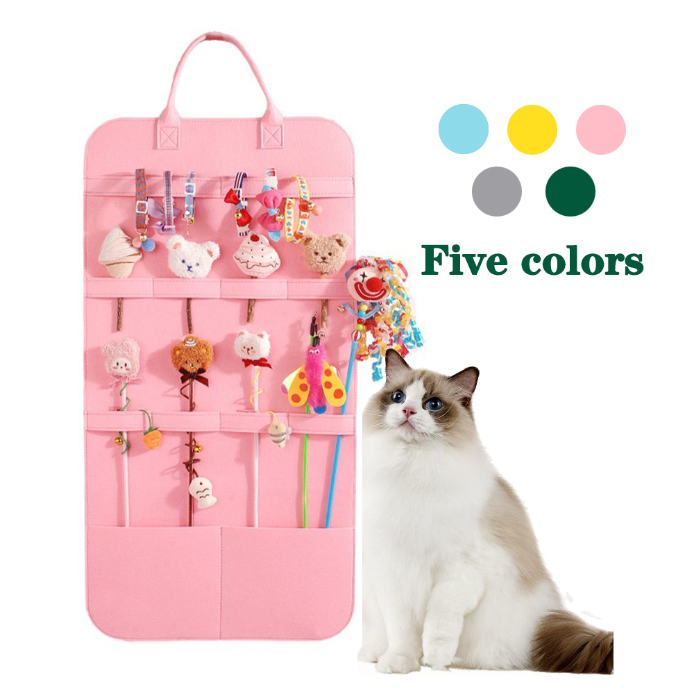 Pet Storage Bag Cat Toy Storage for Cat Stick Toys Catnip Toy Dog Comb Cat Interactive Toy Pet Toys Organizer Pet Products ﻿