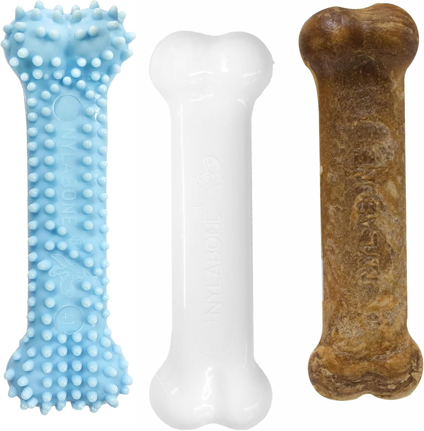 Puppy Starter Kit with Chew Toys & Natural Treats, Teething Enrichment for Small Dogs up to 25 lbs, Chicken Bacon Flavor, 3-Pack