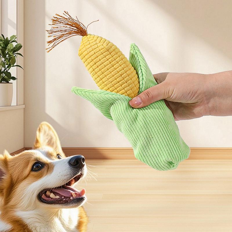 Dog Squeaky Toys Puppy Teething Corn Colorful Plush Pet Teething Toy For Oral Hygiene Boredom Relief For Dogs And Puppies