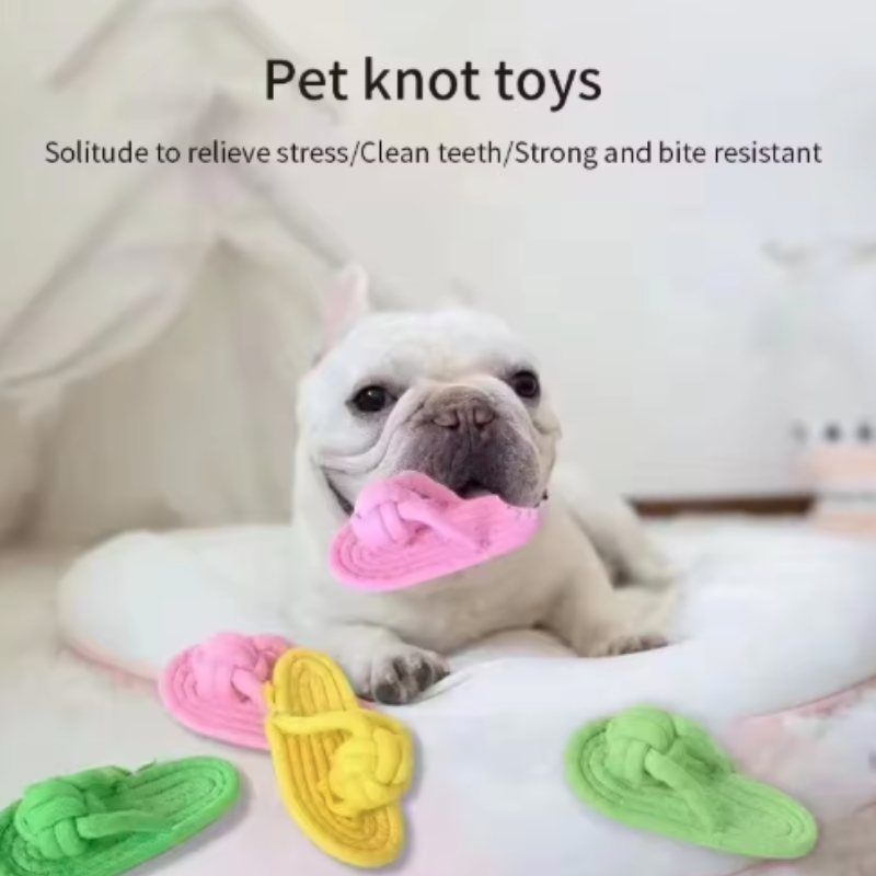 Interactive Pet Chewing Toy Cotton Slipper Rope for Small to Large Dogs Dental Health Molar Chew Toy Dog Accessory for Training